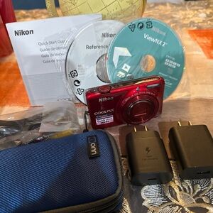 Nikon COOLPIX Red Digital Camera,